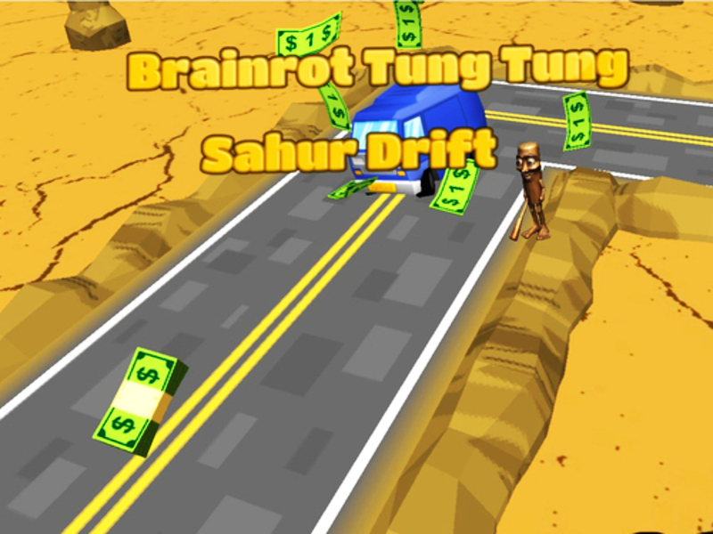Гульня Brainrrot Tung Tung Sahur Drift онлайн