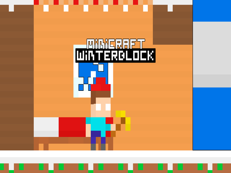 Гульня Зімовы блок: Minecraft онлайн